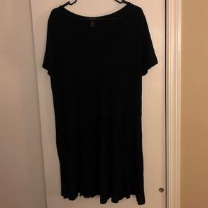 Forever21+ Black V Neck Dress